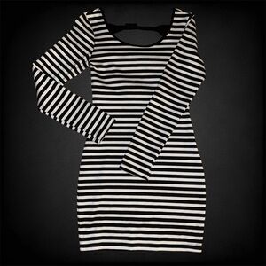 Sirens Striped Long Sleeve Bodycon Mini Dress